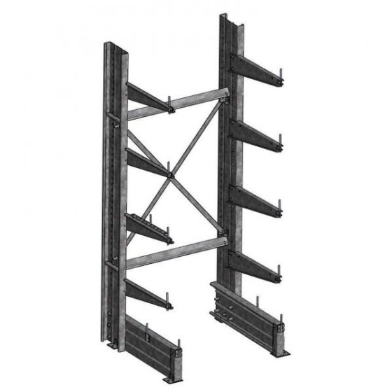 Cantilever lourd acier galvanisé charges longues et lourdes - MSI France spécialiste du rayonnage Cantilever Cantilever lourd en acier galvanisé MSI France