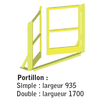 dimensions portillon plate-forme et mezzanine industrielles de stockage fourni par MSI équipements industriels France