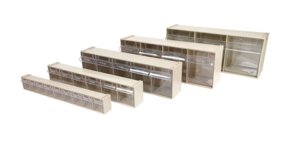 La gamme complète de blocs à tiroirs basculants fournie par MSI spécialiste en manutention et stockage industriel en France